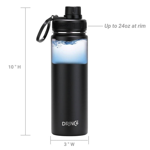 22oz Stainless Steel Sport Water Bottle